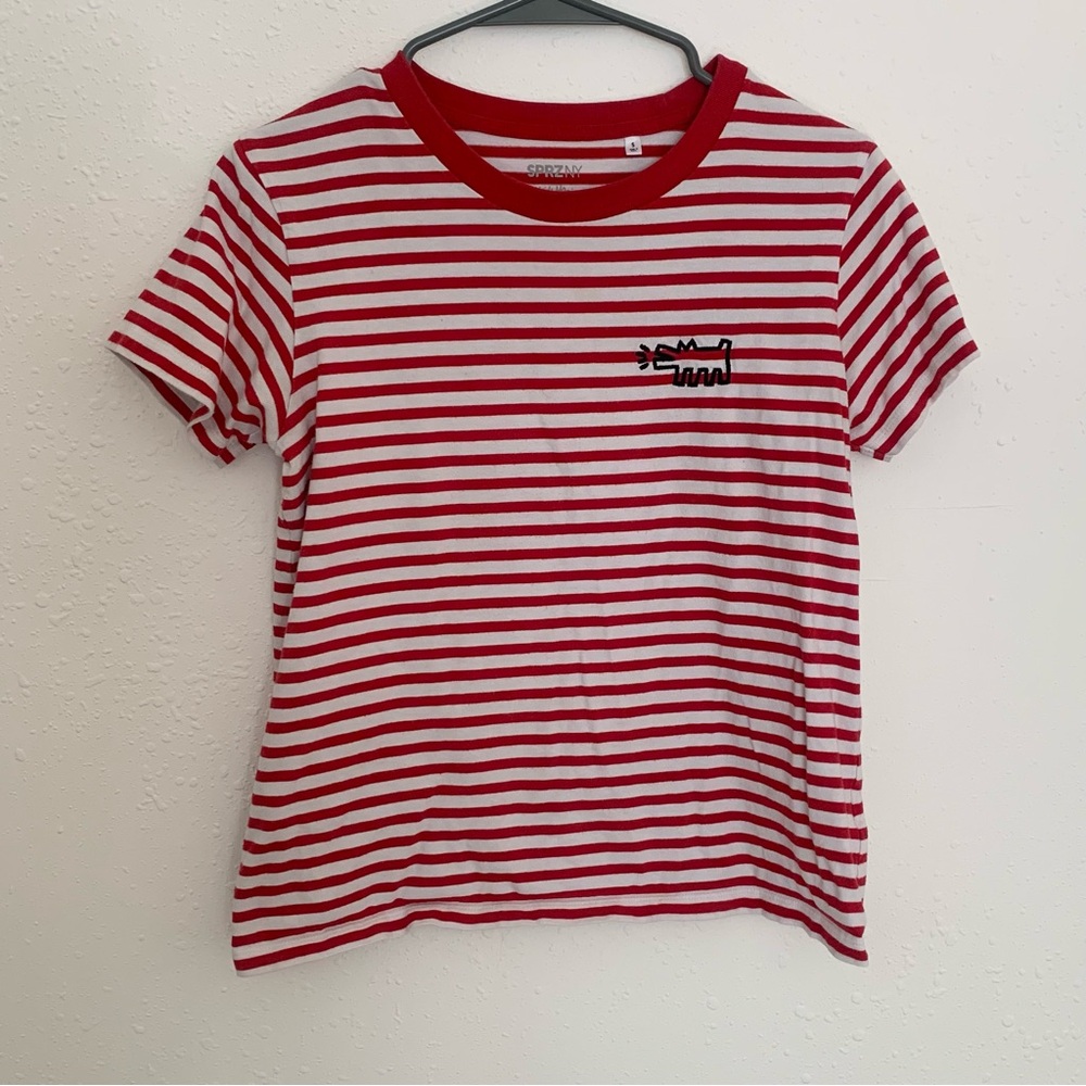 Keith haring striped tshirt